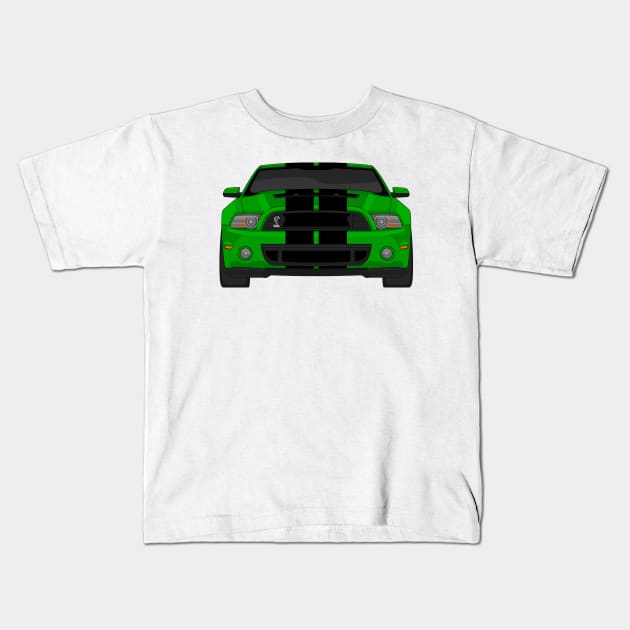 MUSTANG SHELBY GT500 GREEN Kids T-Shirt by VENZ0LIC